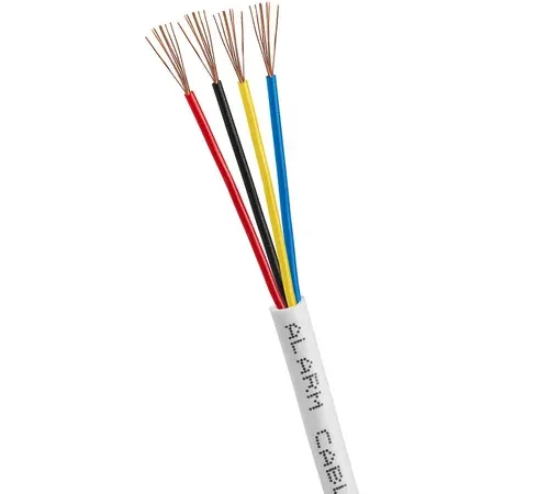 4 Core Burglar Alarm Cable White